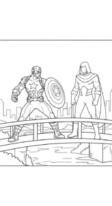 coloriage Captain American à imprimer pdf gratuit