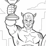 coloriage Captain American pour enfant de 5 ans