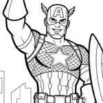coloriage Captain American gratuit a imprimer