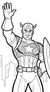 coloriage Captain American gratuit a imprimer