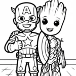 coloriage Captain American gratuit à imprimer