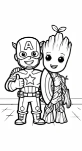 coloriage Captain American gratuit à imprimer