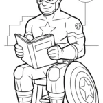 coloriage Captain American pour bebe a imprimer