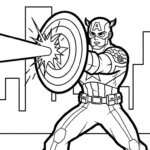 coloriage Captain American gratuit à imprimer