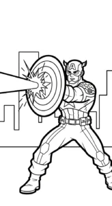 coloriage Captain American gratuit à imprimer