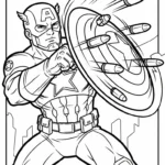 coloriage Captain American à imprimer gratuitement