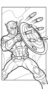 coloriage Captain American à imprimer gratuitement