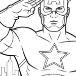 coloriage Captain American à imprimer gratuitement