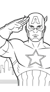 coloriage Captain American à imprimer gratuitement