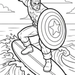 coloriage Captain American à imprimer a4