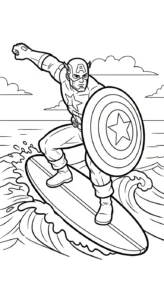 coloriage Captain American à imprimer a4