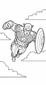 coloriage Captain American à imprimer gratuitement pdf