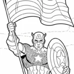 coloriage Captain American d
