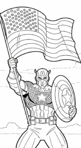 coloriage Captain American d