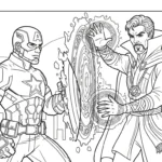 coloriage Captain American gratuit a imprimer