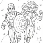 coloriage Captain American pour enfant a imprimer gratuit