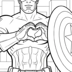 coloriage Captain American pour enfants a imprimer gratuit