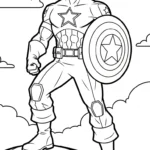 coloriage Captain American à imprimer gratuitement