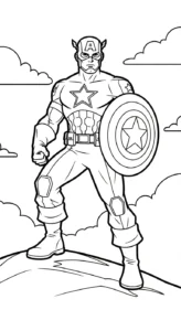coloriage Captain American à imprimer gratuitement