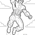 coloriage Captain American de pour enfants