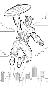 coloriage Captain American de pour enfants