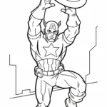 imprimer coloriage Captain American gratuit