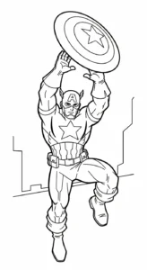 imprimer coloriage Captain American gratuit