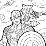 coloriage Captain American pour enfant de 6 ans