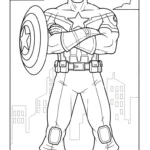coloriage Captain American educatif pour enfant