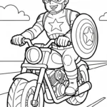 coloriage Captain American pour enfants a imprimer