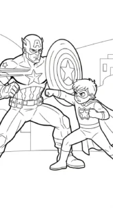 coloriage Captain American a imprimer gratuitement