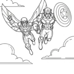 coloriage Captain American à imprimer gratuit