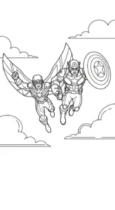 coloriage Captain American à imprimer gratuit