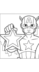 coloriage Captain American à imprimer