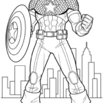 imprimer coloriage Captain American gratuit