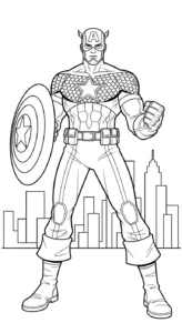 imprimer coloriage Captain American gratuit