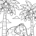 coloriage Éléphant updated et dessin a imprimer