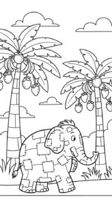 coloriage Éléphant updated et dessin a imprimer