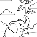 coloriage Éléphant updated pour enfant de 3 ans
