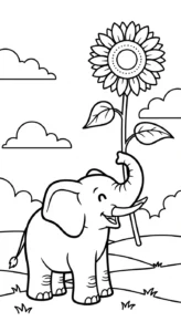 coloriage Éléphant updated pour enfant de 3 ans