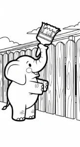 coloriage Éléphant updated pour enfant de 6 ans