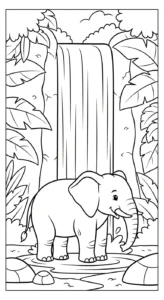coloriage Éléphant updated et decoupage a imprimer gratuit