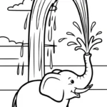 coloriage Éléphant updated pour enfants à imprimer