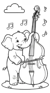 coloriage Éléphant updated à imprimer pour enfant de 3 ans
