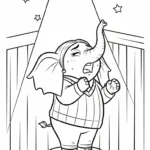 coloriage Éléphant updated et decoupage