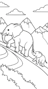 coloriage Éléphant updated a colorier en ligne