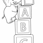 coloriage Éléphant updated pour enfant de 2 ans