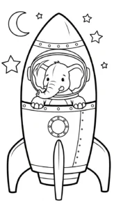 coloriage Éléphant updated à imprimer kawaii