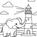 imprimer coloriage Éléphant updated pour enfant