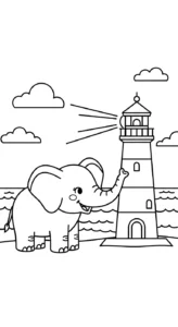 imprimer coloriage Éléphant updated pour enfant